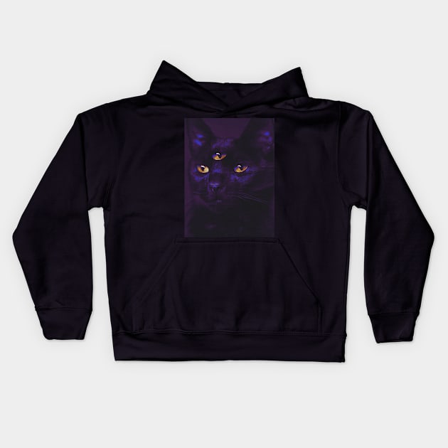 Trippy Cat Kids Hoodie by Trippyarts Store